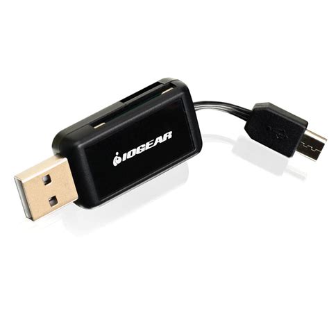 IOgear GoFor2 USB On The Go Card Reader for PC Mac and 